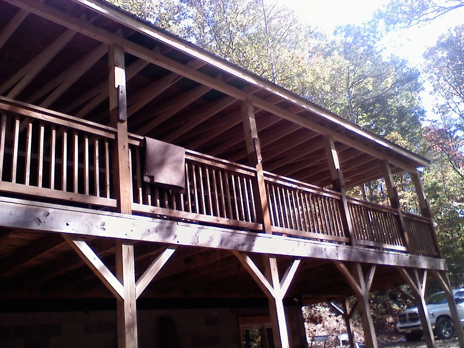 Timber framing under a new elevated porch and deck — Roof Leak Repair in Wareham by Roofing Brothers